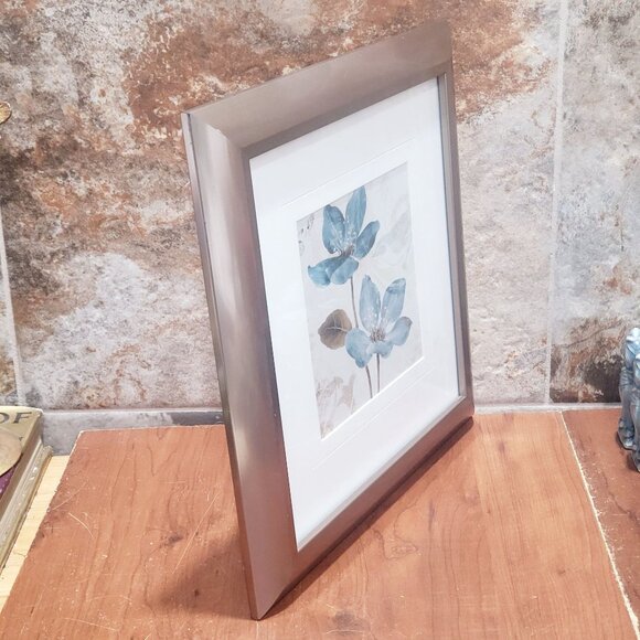 Blue Tops Floral Print Matted Framed Wall Art 2015 - Picture 8 of 12